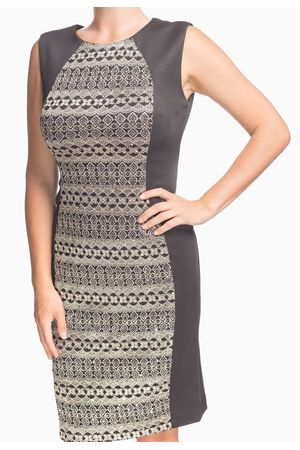 VESTIDO CON TELA BORDADA