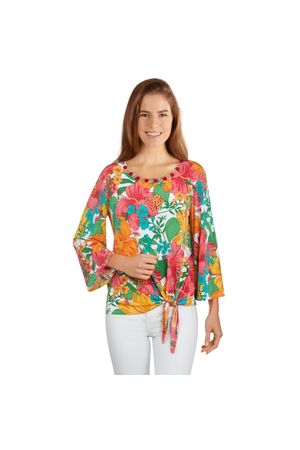 Polera estampada lazo