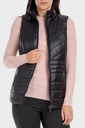 Parka sin mangas negro