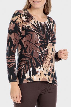 Sweater estampado strass