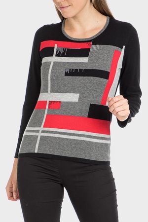 Jersey intarsia strass
