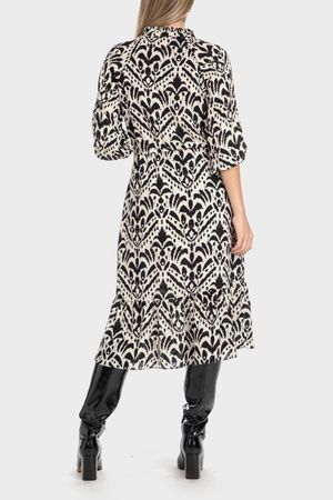 Vestido plisado estampado