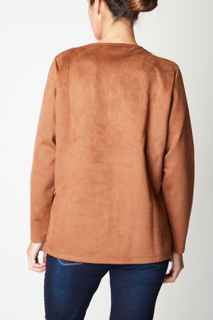 Chaqueta Estampada Camel