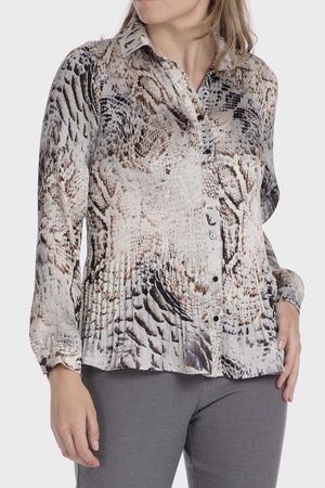 Blusa plisada estampada