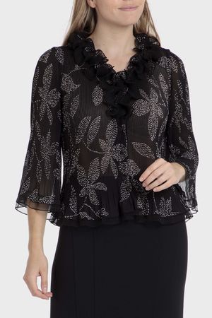 Blusa plisada volantes