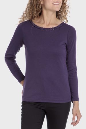 Polera básica pedrería