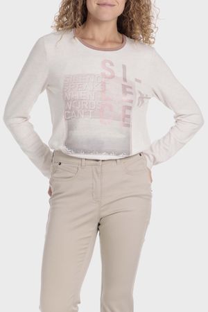 Polera estampada strass