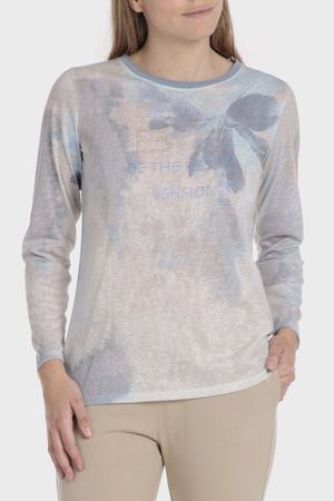 Polera estampada pedrería