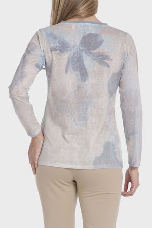 Polera estampada pedrería