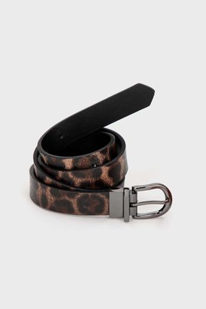 Cinturón reversible animal print