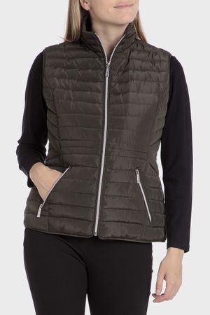 Chaqueta sin manga verde