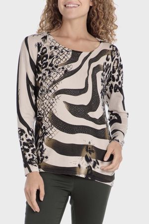 Sweater estampado pedrería