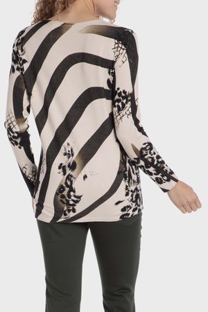 Sweater estampado pedrería