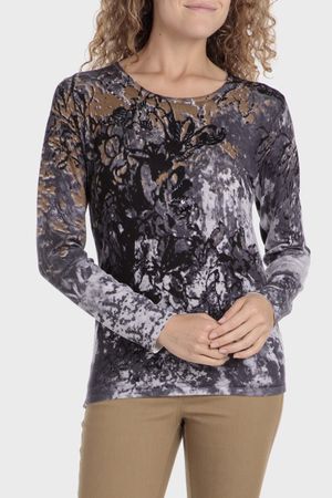 Sweater estampado pedrería