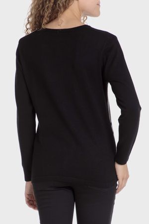 Sweater intarsia strass
