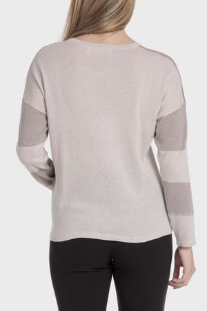 Sweater intarsia hilo metálico