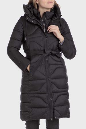 Parka larga negra