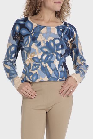Sweater estampado pedrería